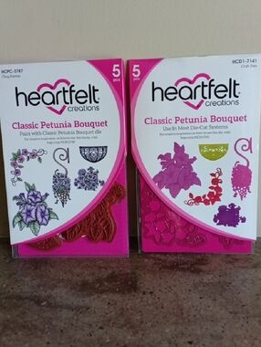 Heartfelt Creations Classic Petunia Bouquet Stamp & Die Set